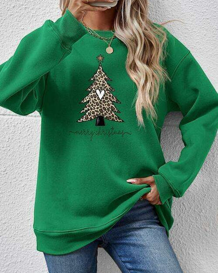 Cozy Christmas Tree Long Sleeve Pullover - Festive Winter Sweater