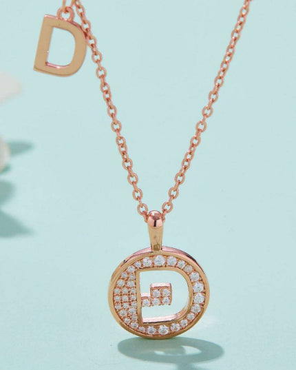 Radiant Moissanite Gemstone Pendant Necklace - Opulent Sterling Silver & 18K Rose Gold