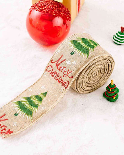 Premium Christmas Satin Craft Ribbon - 5m Luxurious Polyester for Holiday Decor