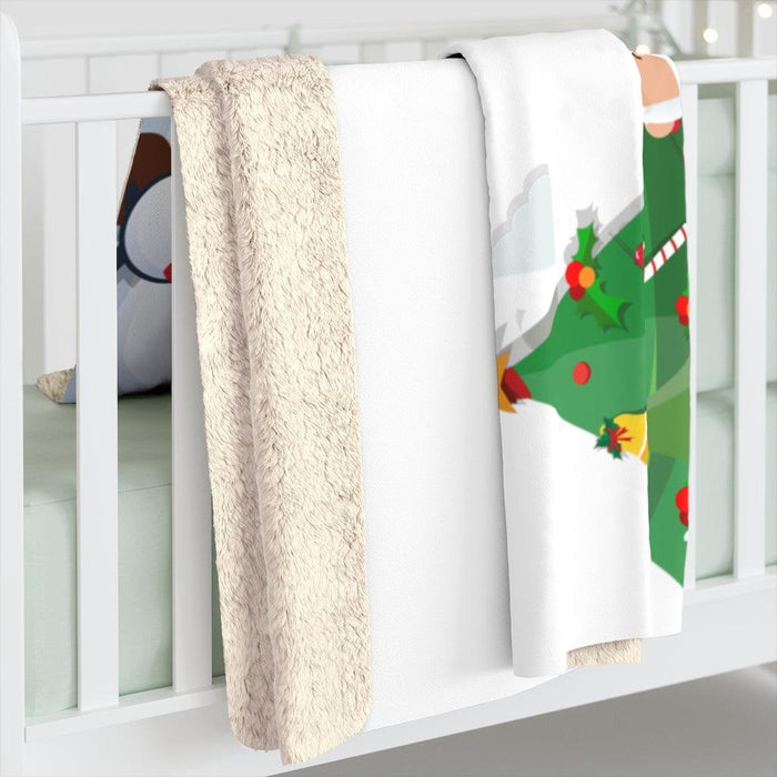 Festive Santa Claus Sherpa Fleece Blanket - Ultimate Holiday Comfort