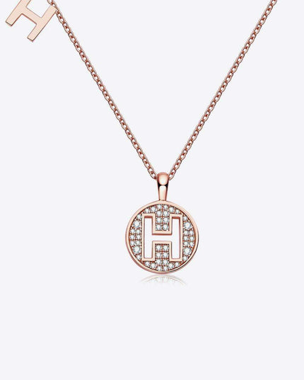 Radiant Moissanite Gemstone Pendant Necklace - Opulent Sterling Silver & 18K Rose Gold