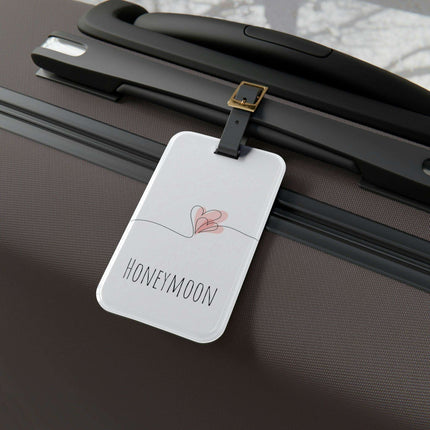 Chic Winter Travel Acrylic Luggage Tag with Leather Attachment for Fashionable Adventurers