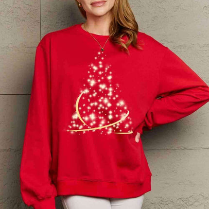 Cozy Affection Oversized Graphic Crewneck Sweater
