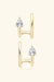 Moissanite Sterling Silver Cuff Earrings - Elegant Luxury Piece with Warranty