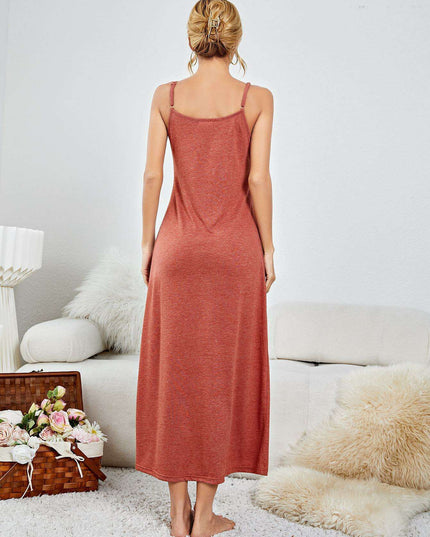 Chic Sleeveless Nightgown with Stylish Scoop Neck for Ultimate Comfort