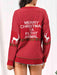 Cozy Christmas Element Round Neck Pullover