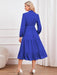 Chic Long Sleeve Tiered Dress with Tie Neck