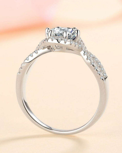 Modern Elegance: Sterling Silver Moissanite Ring