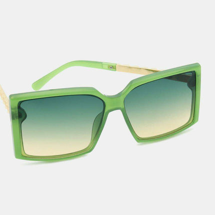 Trendy Square Sunglasses with Durable Hybrid Temples for Ultimate UV Protection