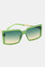 Square Polycarbonate Sunglasses with Metal-Plastic Hybrid Temples - Stylish Eye Protection with UV400 Shield