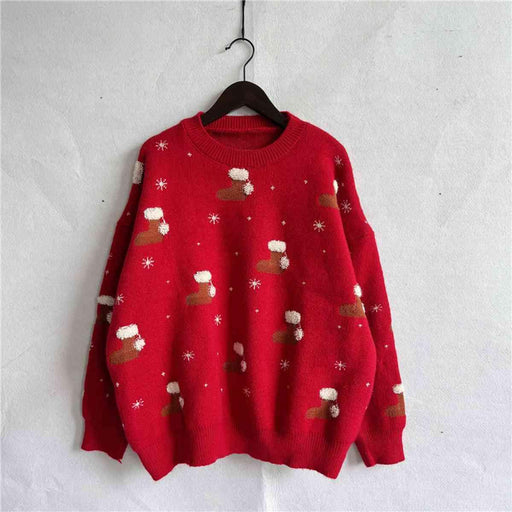 Holiday Cheer Drop Shoulder Knit Sweater