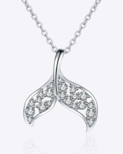 Sophisticated Lab-Diamond Fishtail Pendant Necklace Set with Gemstone Maintenance Essentials