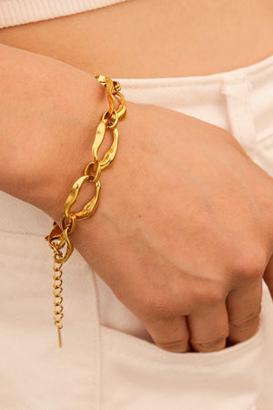 18K Gold-Plated Stainless Steel Bracelet-Trendsi-Gold-One Size-Très Elite