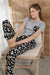 Floral Cozy Lounge Set with Short-Sleeve Tee and Relaxed Pants