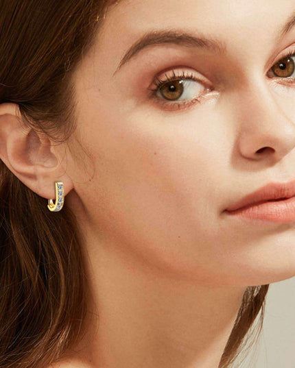 Timeless Radiance: 1 Carat Moissanite Sterling Silver Earrings