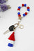 Elegant Tassel Keychain with Silicone Beads and Sturdy Grommet