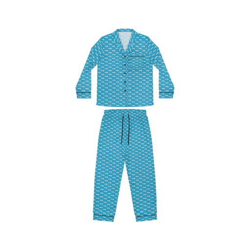 Vero Blue Mono Women's Satin Pajamas