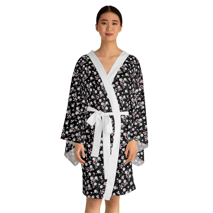 Japanese Fans Artistry Mid-Length Kimono Robe
