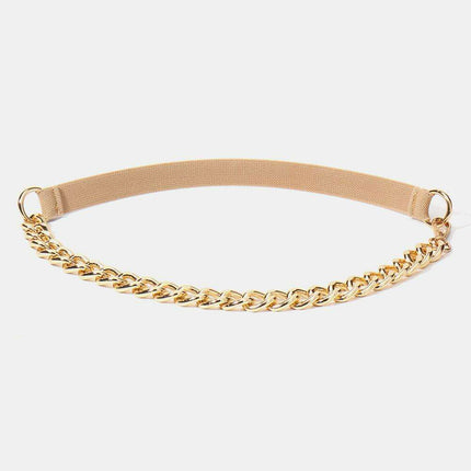 Elegant Allure: The Alloy Chain Elastic Belt for Any Occasion