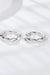 Twisted Moissanite Earrings with Platinum Coating for Elegant Style