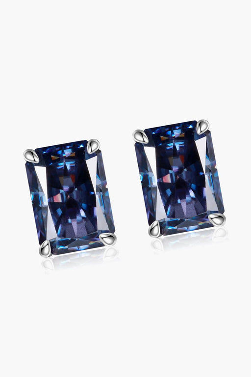 Radiant 2 Carat Rectangle Lab-Diamond Earrings: Elegant and Timeless