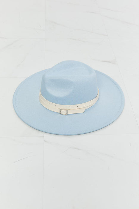 Sophisticated Sky Blue Fedora Hat