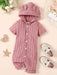 Baby's Cozy Hooded Jumpsuit with Cute Ears
