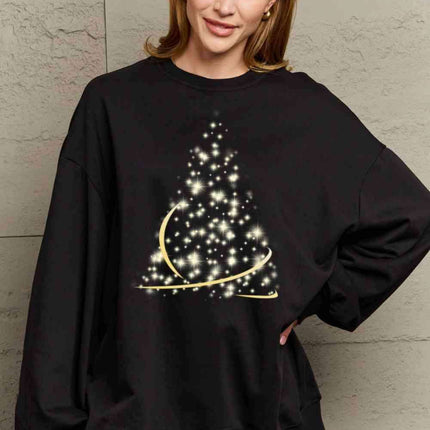 Cozy Affection Oversized Graphic Crewneck Sweater