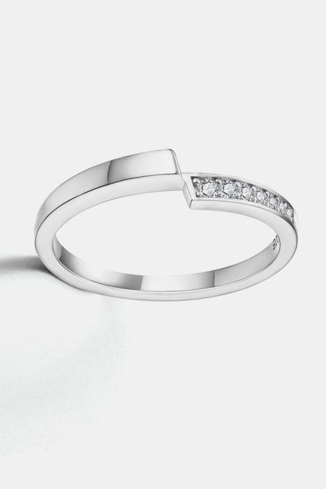Sophisticated Moissanite Sterling Silver Ring with Timeless Charm