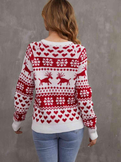 Festive Round Neck Christmas Sweater