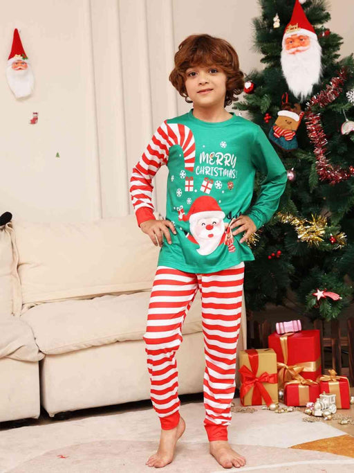 Festive Merry Christmas Kids' Outfit Set - Top and Bottoms
