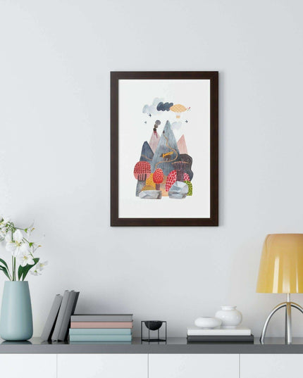 Eco-Chic Vertical Art Print Series with Sustainable Framing Options