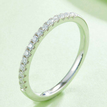 Radiant Moissanite and Platinum Ring: A Sterling Silver Masterpiece of Timeless Elegance