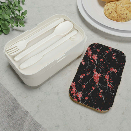 Personalized Eco-Conscious Bento Lunch Box Set with Elegant Wooden Lid and Organizers