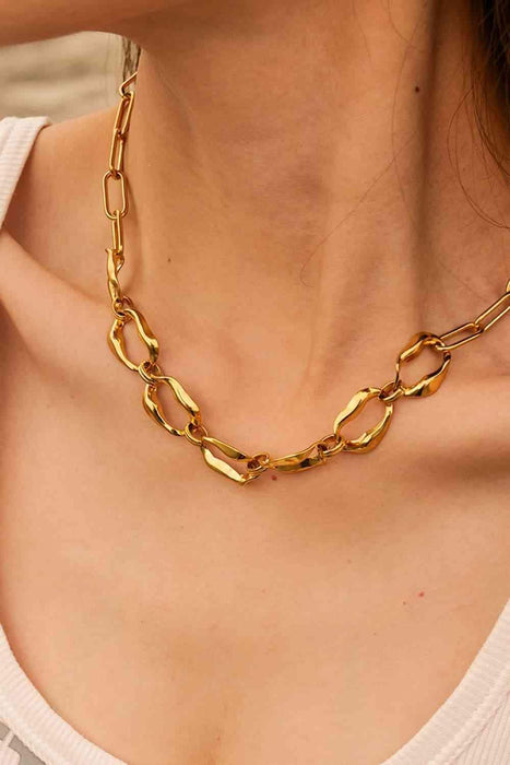 18K Gold-Plated Stainless Steel Necklace Trendsi