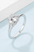 Elegant Lab Created Diamond Ring with Moissanite Accents and Sterling Silver Detail