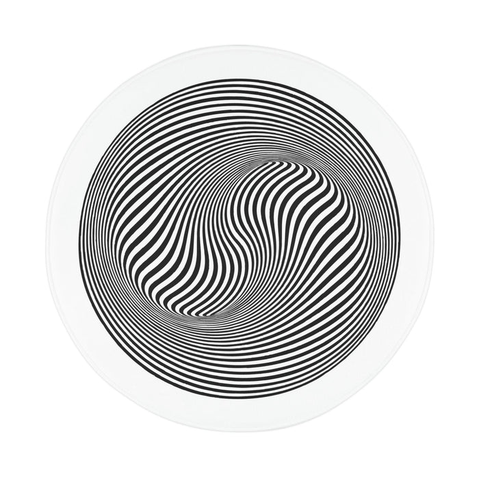 Ethereal Optical Illusion Circle Bath Mat