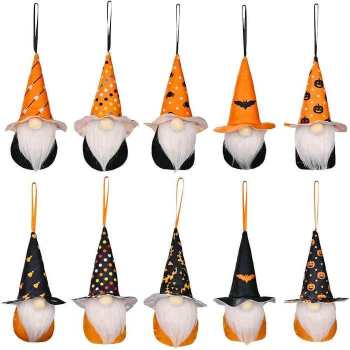 Quirky Pair of Halloween Gnome Hanging Decor with Unique Characteristics