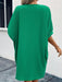 Elegant Solid V-Neck Mini Dress with Short Sleeves - Versatile Chic Style