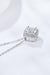 Sparkling 1 Carat Moissanite Sterling Silver Necklace - Platinum-Plated Elegance