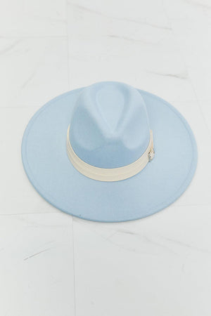 Fame Summer Blues Fedora Hat-Trendsi-Blue-One Size-Très Elite