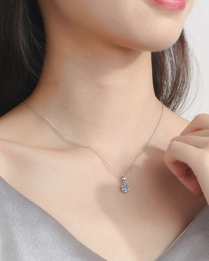 Dazzling Lab-Grown Diamond Sterling Silver Pendant Necklace