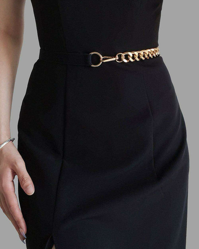 Elegant Allure: The Alloy Chain Elastic Belt for Any Occasion