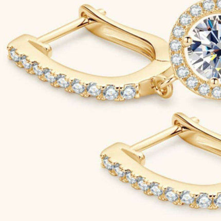 Radiant Moissanite Teardrop Earrings - Sterling Silver Sophistication