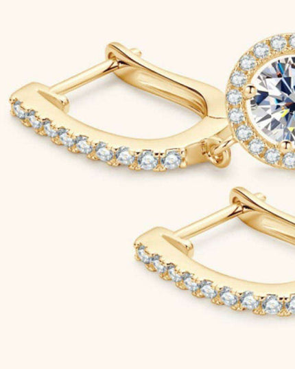 Radiant Moissanite Teardrop Earrings - Sterling Silver Sophistication