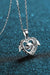 Radiant Lab-Created Moissanite Sterling Silver Necklace with Protective Rhodium Finish