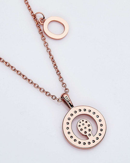 Stunning Rose Gold-Plated Necklace with Lab-Created Diamond - A Modern Elegance