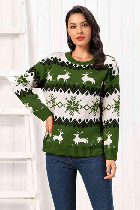 Warm Reindeer Knit Sweater