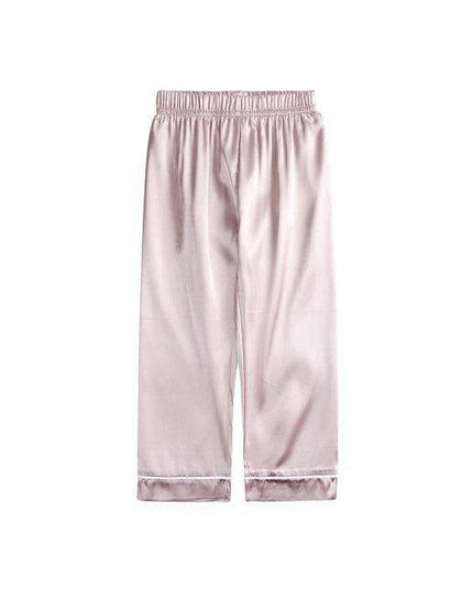 Elegant Kids' Long Sleeve Satin Sleepwear Set