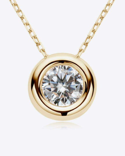 Elegant 1 Carat Moissanite Sterling Silver Pendant Necklace with Warranty